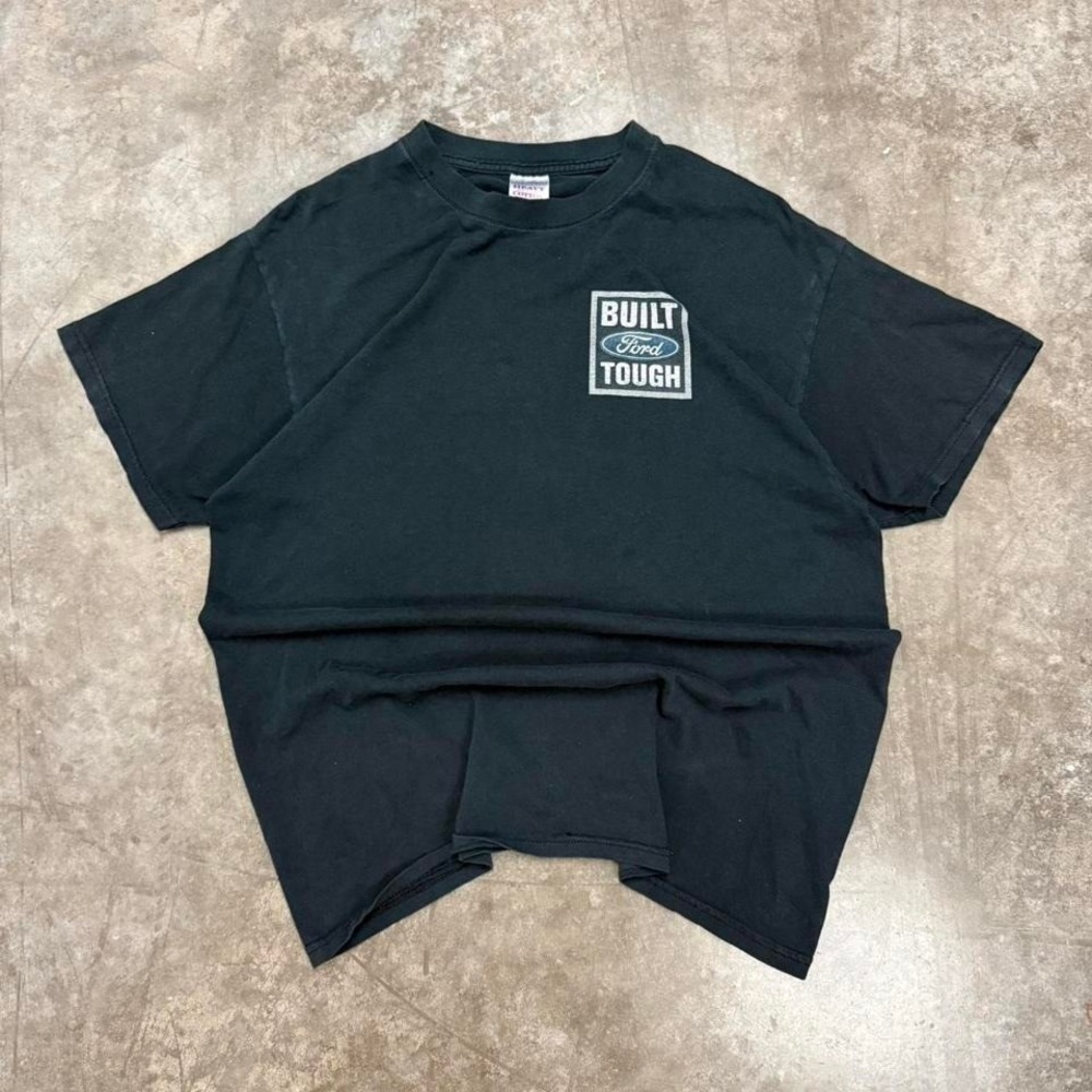 Vintage Y2K Black Faded Ford "Built‎ Tough" F-150 Promo Tee Size L